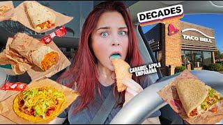 Taco Bell's Decades Menu is NOT What I Was Expecting!! Reviewing Popular 60s, 70s, 80s & 90s Menu