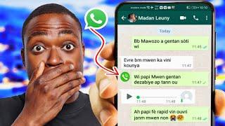 Tout moun ki gen whatsApp messenger ak Business dwe aktive sa, mennaj ou pap ka baw manti