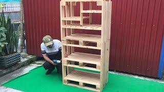 Woodworking Ideas Great From Old Pallets - DIY Simple and Rustic Pallet Shelf