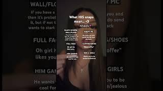 What his snaps mean #subscribe #ideas #glowup #tips #blowup #crush #fyp #school #friends #viral