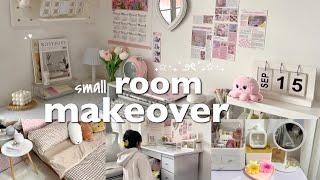 aesthetic room makeover  korean & pinterest inspired, new desk setup, shopee finds, coquette + tour