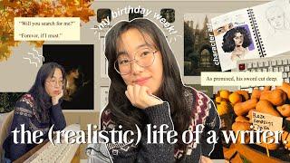  a realistic week in my life as a writer (bday edition) // autumn writing vlog