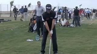 John Parry - Golf Swing, Iron, High Speed, Slow Motion, Iron, Face On