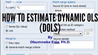 EViews: How to estimate Dynamic OLS (DOLS)