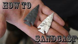 HOW TO SAND CAST A SILVER ARROWHEAD!! DIY!!