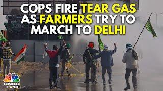 Farmers' Protest: Police Use Tear Gas To Disperse Farmers | Delhi Chalo March | Shambhu border |N18V