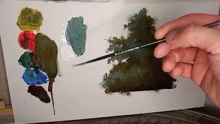 Урок 9. Часть 2. Секреты живописи/живописной техники/гуашью.Пишем дерево. Художник Голубев Александр