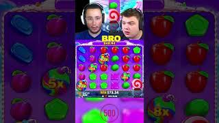 MASSIVE TUMBLE & MULTI On SWEET BONANZA!! #slots #casino #sweetbonanza #shorts