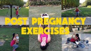 POST PREGNANCY EXERCISES WITH MY 12 MONTHS OLD |  THE NIKOLOVI FAMILY