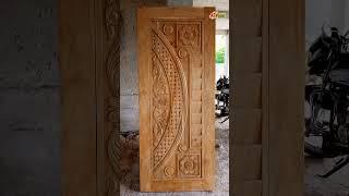 Interior door design. hand carving work. Modern door design. ASV Haranadh HCW. #carvingdesign