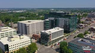 Aerial drone footage of SORA West in Conshohocken, PA. Construction nearing completion!