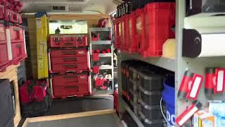 Milwaukee Packout Plumbing & Electrical Work Van Tour