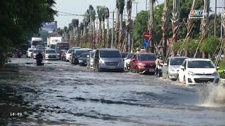 Mưa lớn gây ngập sâu đoạn chân cầu Cỏ May, TP. Vũng Tàu | BRTgo