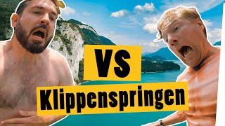 Klippenspringen! Wer traut sich höher? Meini vs. Marc || Das schaffst du nie!