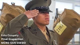 What's the FINAL Inspection in MARINE CORPS Boot Camp Like? MCRD San Diego Recruit Training Echo Co