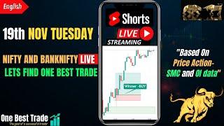 V Live Nifty intraday trading | Bank nifty live trading | Live options trading | 19th NOV 2024 dhan