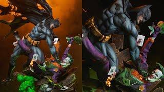 New dc comics Batman vs joker eternal enemies statue fully revealed preorder info sideshow