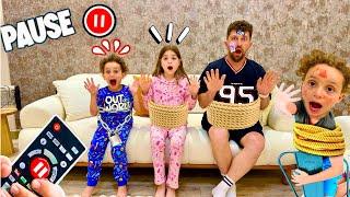 KUZEY ELİF PLAY PAUSE CHALLENGE ‼️ BABA VE ÇOCUKLARI 24 SAAT KIŞKIRTMA ?!