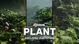 Learn how to create realistic vegetation in Blender | 100 % FREE 