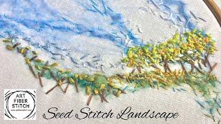 Fiber Art Embroidered Landscape