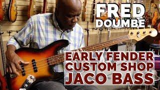 Fred Doumbe playing an Early Fender Custom Shop Jaco Bass at Norman's Rare Guitars