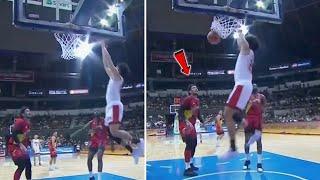 Japeth Aguilar shocks JMF & Ginebra fans w/ Insane two handed Poster Slam!