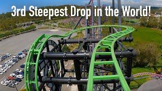 Green Lantern Front Row POV Warner Bros. Movie World Australia | 120.5° Drop!