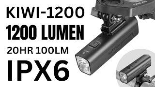 KIWI 1200 Lumens Bike Light + Waterproof IPX6 + Bluetooth Remote?!