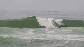 Macski Phoenix Beginner Waveski / Sit on Top Surf Kayak. Robert Moses Beach, New York Surf Session.