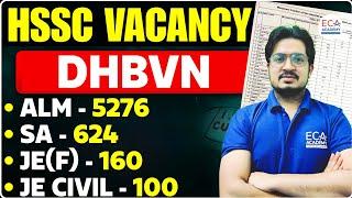 HSSC VACANCY UPDATE | DHBVN | ALM, SA, JE(F), JE CIVIL POST UPDATE | ECA ACADEMY