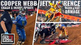 Cooper Webb INJURY UPDATE & BIKE DAMAGE ending Jett Lawrence's NIGHT! | CARNAGE IN AUSX OPEN!