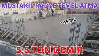 Sağlam işçilik! Tek kat ev için 5,5 ton demiri radye temelde harcadı / Building / Workers / İnşaat