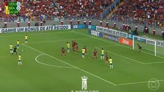 Raphinha Amazing Freekick Goal Today, Venezuela vs Brazil (0-1) Goals and Highlights