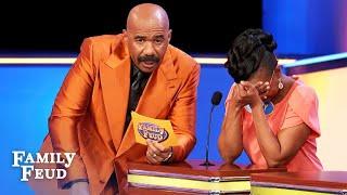 Mom immediately regrets her answer on the Feud!!