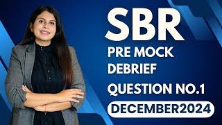 ACCA SBR December Pre Mock Debrief Q1 | Prepopulated spreadsheet | Group accounts