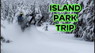 SNOWMOBILING ISLAND PARK DAY 2 DEEP SNOW