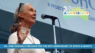 Dr. Jane Goodall's Message for the 30th Anniversary of Roots & Shoots