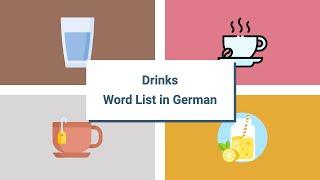 Drinks Vocabulary in German [34 words in 3 mins]