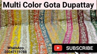 Fancy Gota Dupattay|Beautiful multi Color Gota Dupattay || LCD Gota dupattay|| Gota dupattay