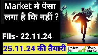 25.11.2024 की तैयारी = क्या 22.11.24 को Market में पैसा लगा की नहीं  #etf  #tbsm#etfmarket 