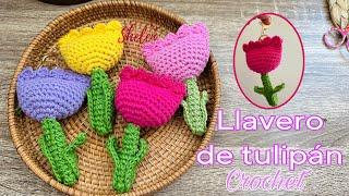 Llavero de tulipán forma 2 ️ CROCHET