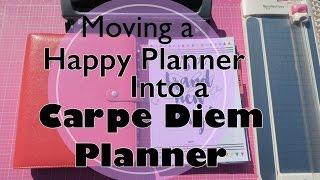 How to Move a Happy planner into a Carpe Diem A5 Binder Planner| I'm A Cool Mom