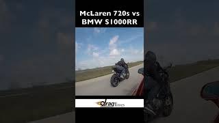 Crazy street bike blows by McLaren 720s at 200 MPH