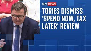 Conservatives say chancellor has 'lost control' | Spending review