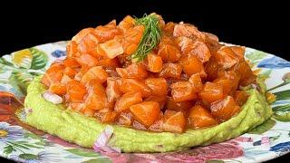 Tartar de salmón con aguacate ¡Un auténtico manjar!