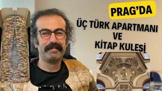 PRAG KÜTÜPHANESİNDEKİ KİTAP KULESİ VE ÜÇ TÜRK APARTMANI.