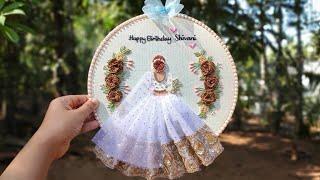 Birthday Embroidery Hoop Art/ Complete step by step tutorial for beginners/ Free Pattern️ Gossamer