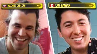 Magnus Carlsen vs Eric Hansen (ALL GAMES) Bullet Chess Championship 2023 Quarter Final