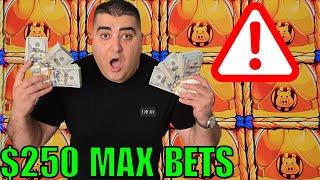 $250 Max Bet BONUSES & JACKPOTS On Huff N More Puff Slot Machine