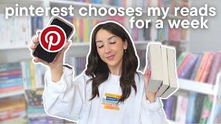 pinterest chooses my reads for the week reading vlog